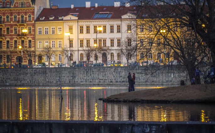 couple Vltava River