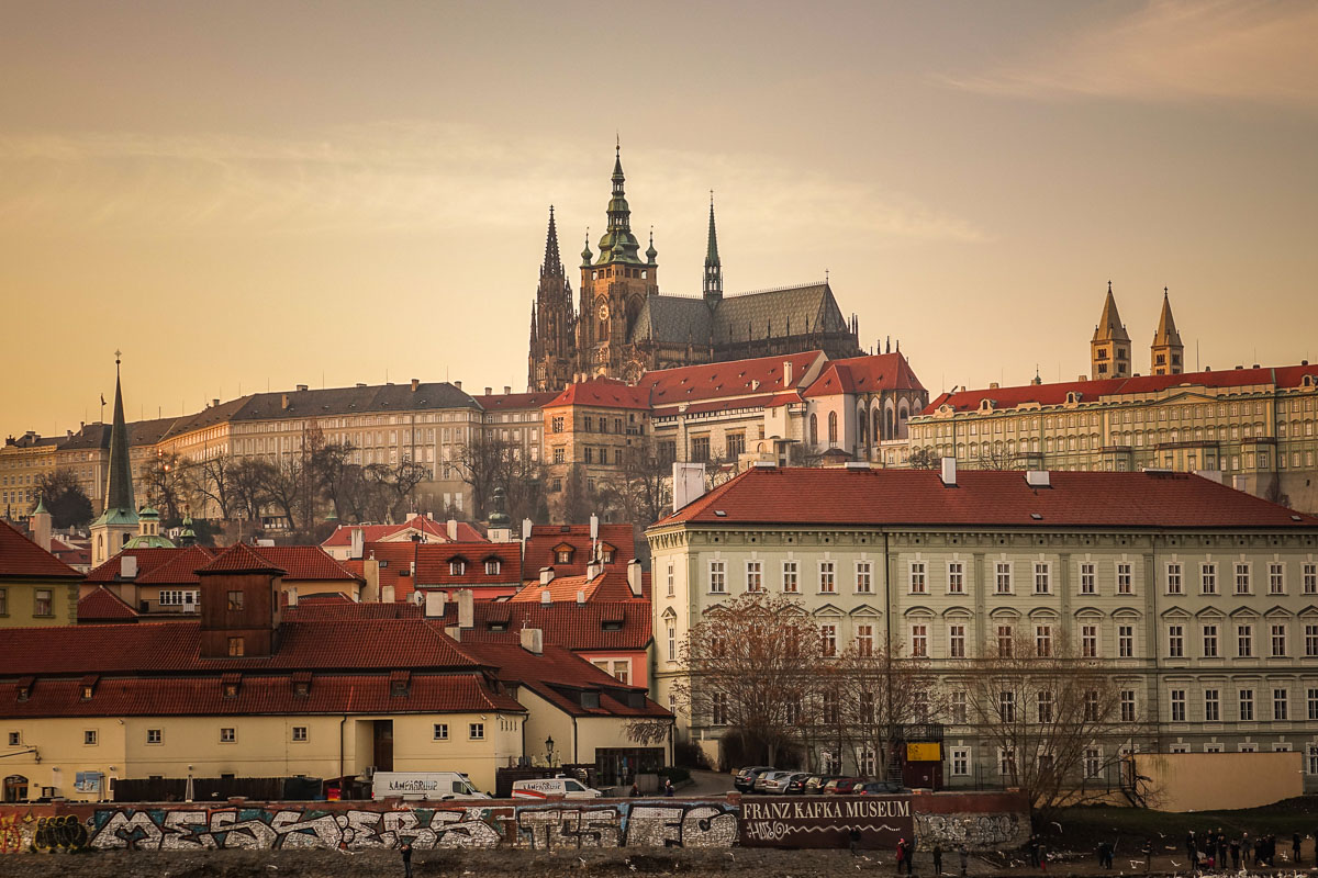 View of Prague Castle and cathedral