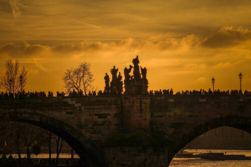 Charles Bridge Prague crowds