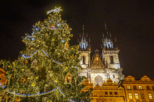 Christmas tree in Prague