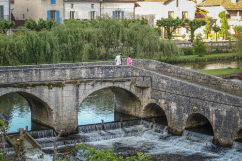 bridge over waterfall Brantôme