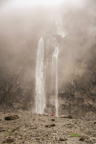 waterfall in mist Cirque de Gavarnie