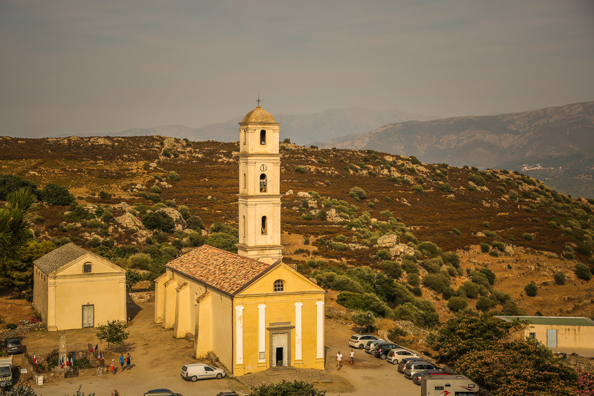 Sant'Antonino Corsica church from above