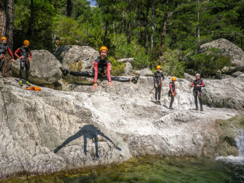 Canyoning in Corsica jumping