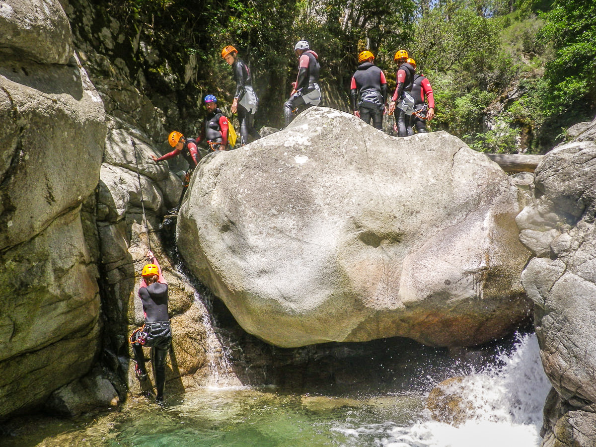 Canyoning in Corsica group descent