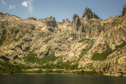 Lac de Melu mountains and lake