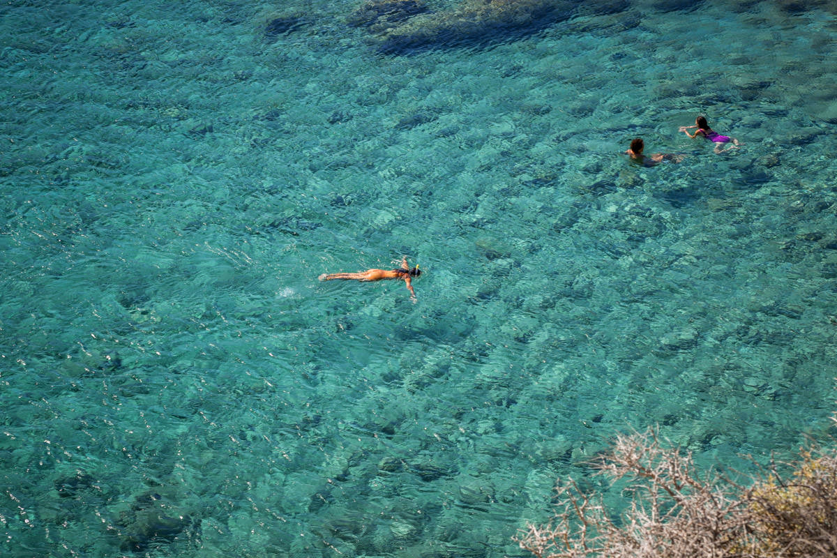 Galifos beach Folegandros swimmer
