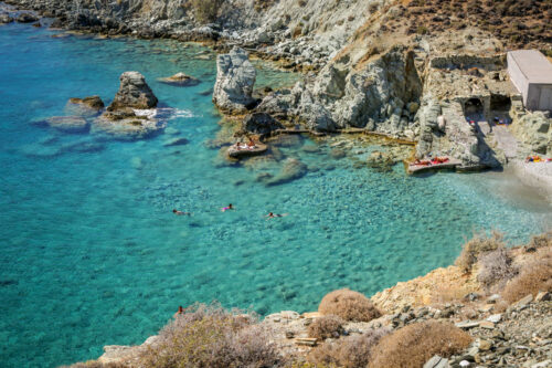 look back at Galifos beach Folegandros