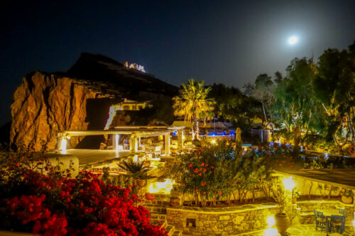 night time view of Anemomilos Boutique Hotel