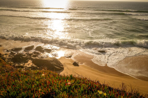 sunset waves near Areias do Seixo