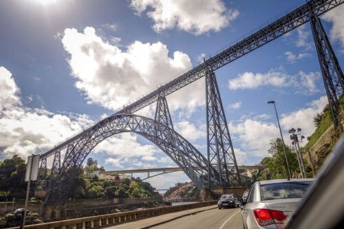 View of bridge arches Porto