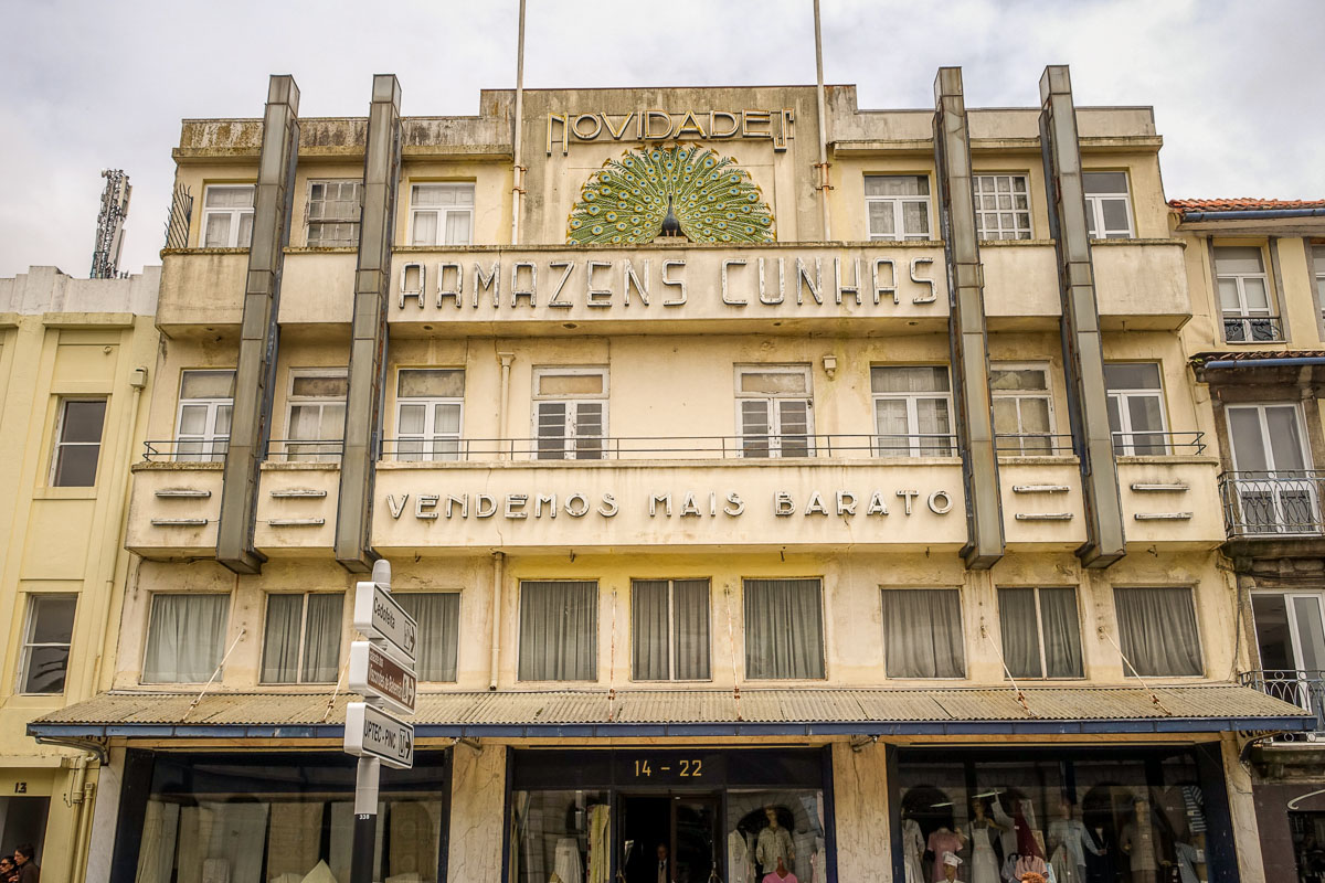 Art Deco building Porto front