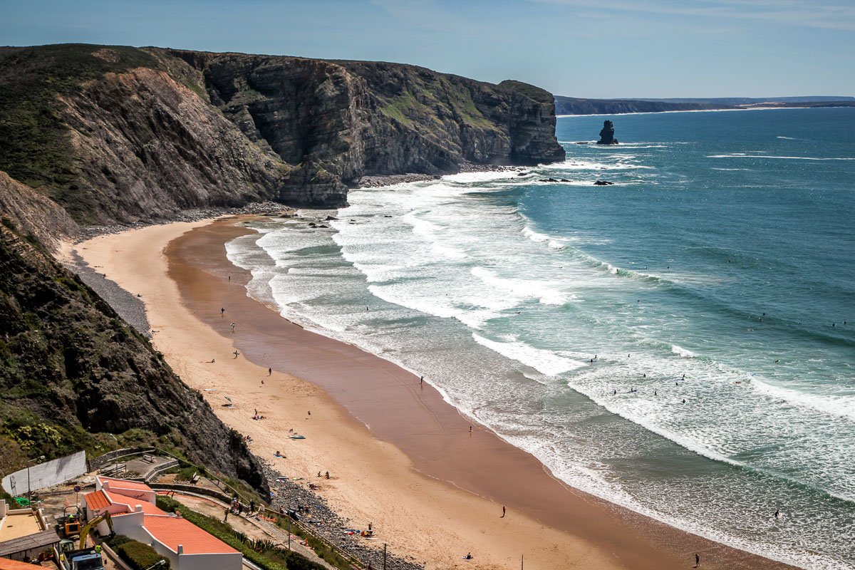 Arrifana Beach from cliffs