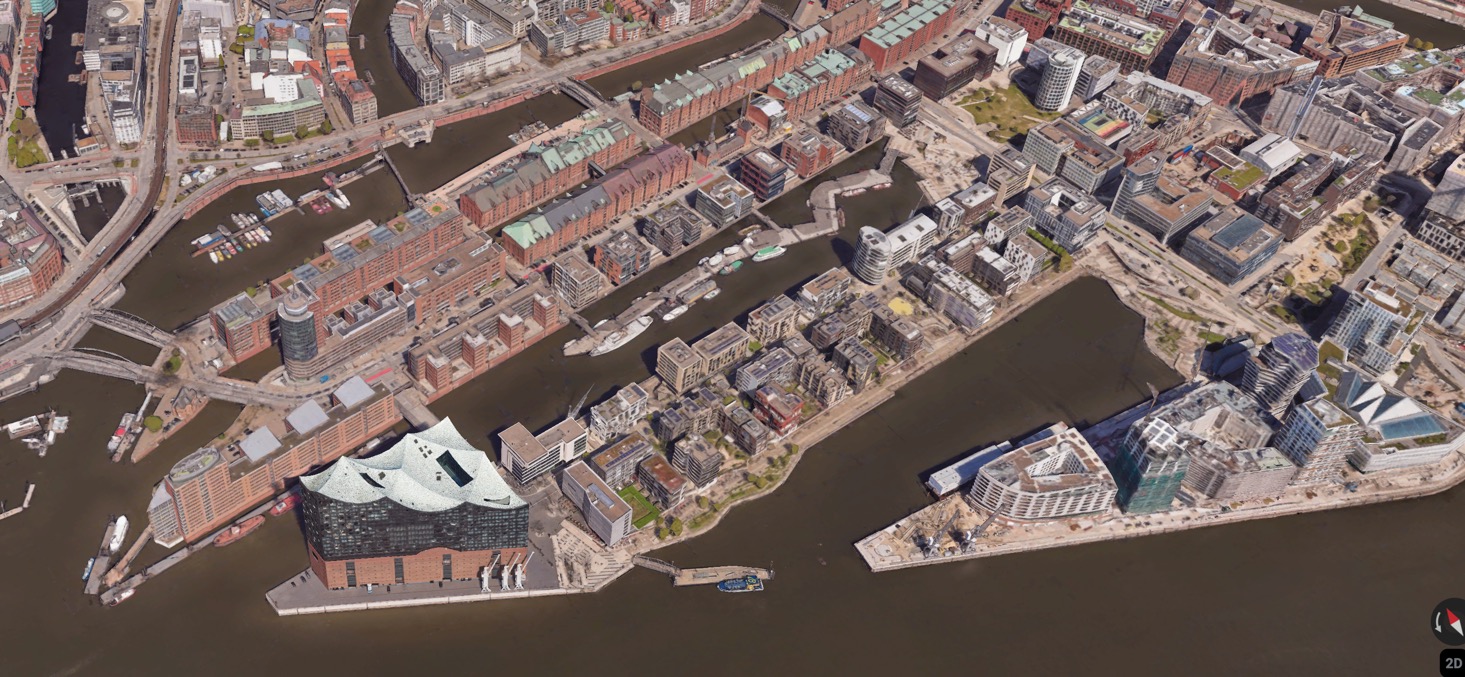 HafenCity Hamburg from air