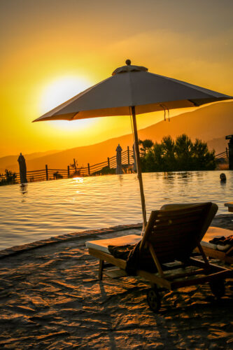 sunset lounger pool Alila Jabal Akhdar hotel