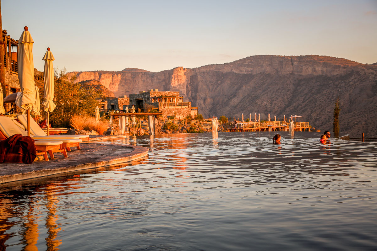 buildings near pool Alila Jabal Akhdar hotel