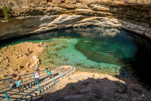 Bimmah sinkhole Oman stairs