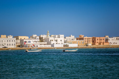 Boats in harbor Sur Oman