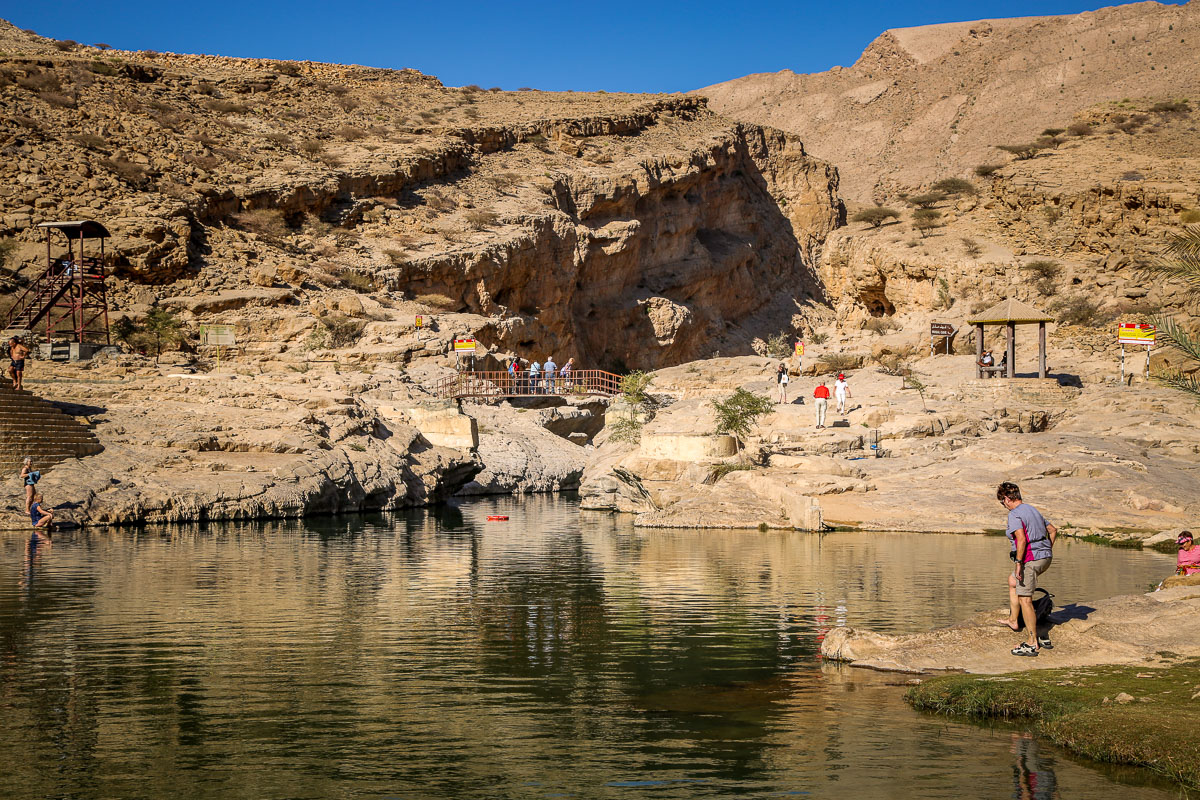 large pool Wadi Bani Khalid Oman