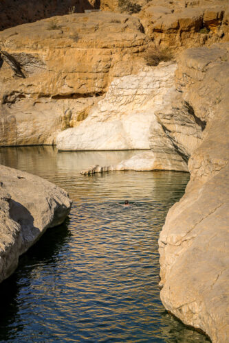 Wadi Bani Khalid swimmer