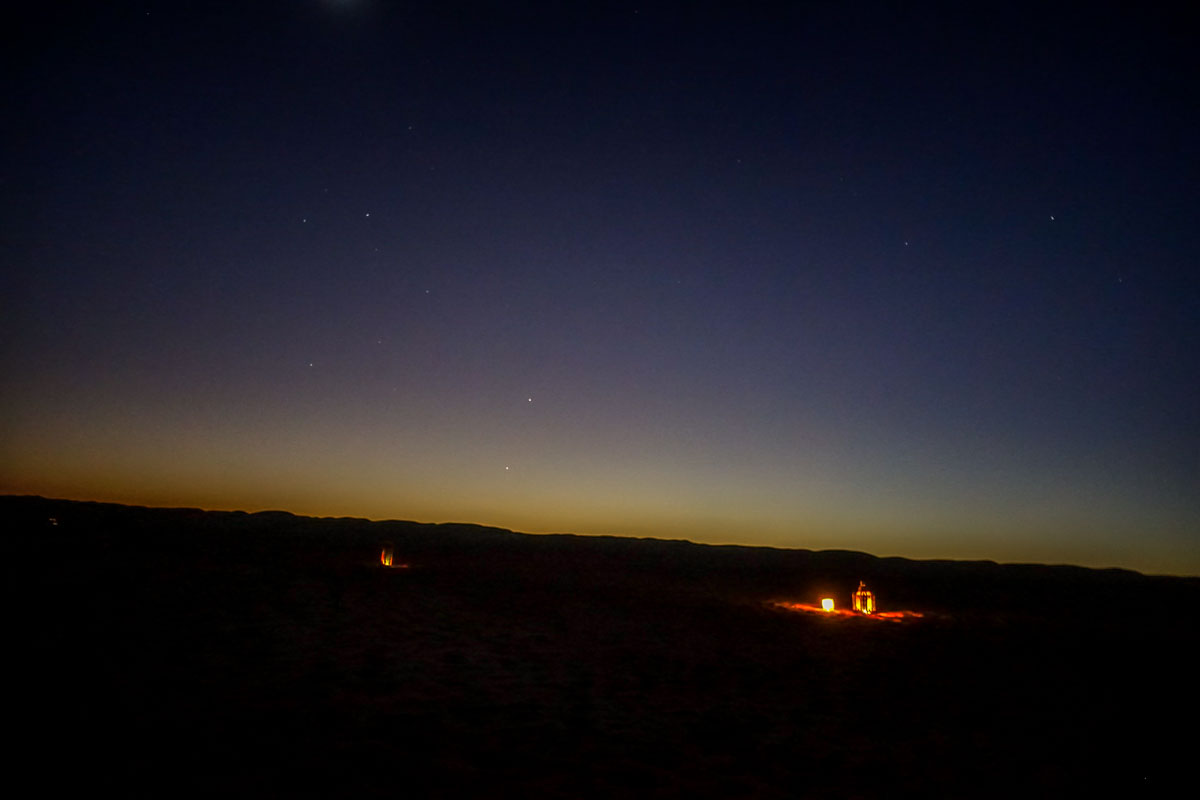 twilight in Wahiba Sands Canvas Club Oman