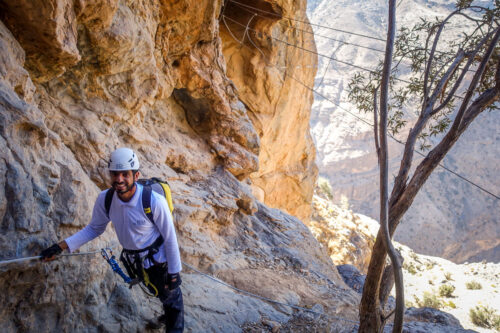 via ferrata guide Alila Jabal Akhdar hotel