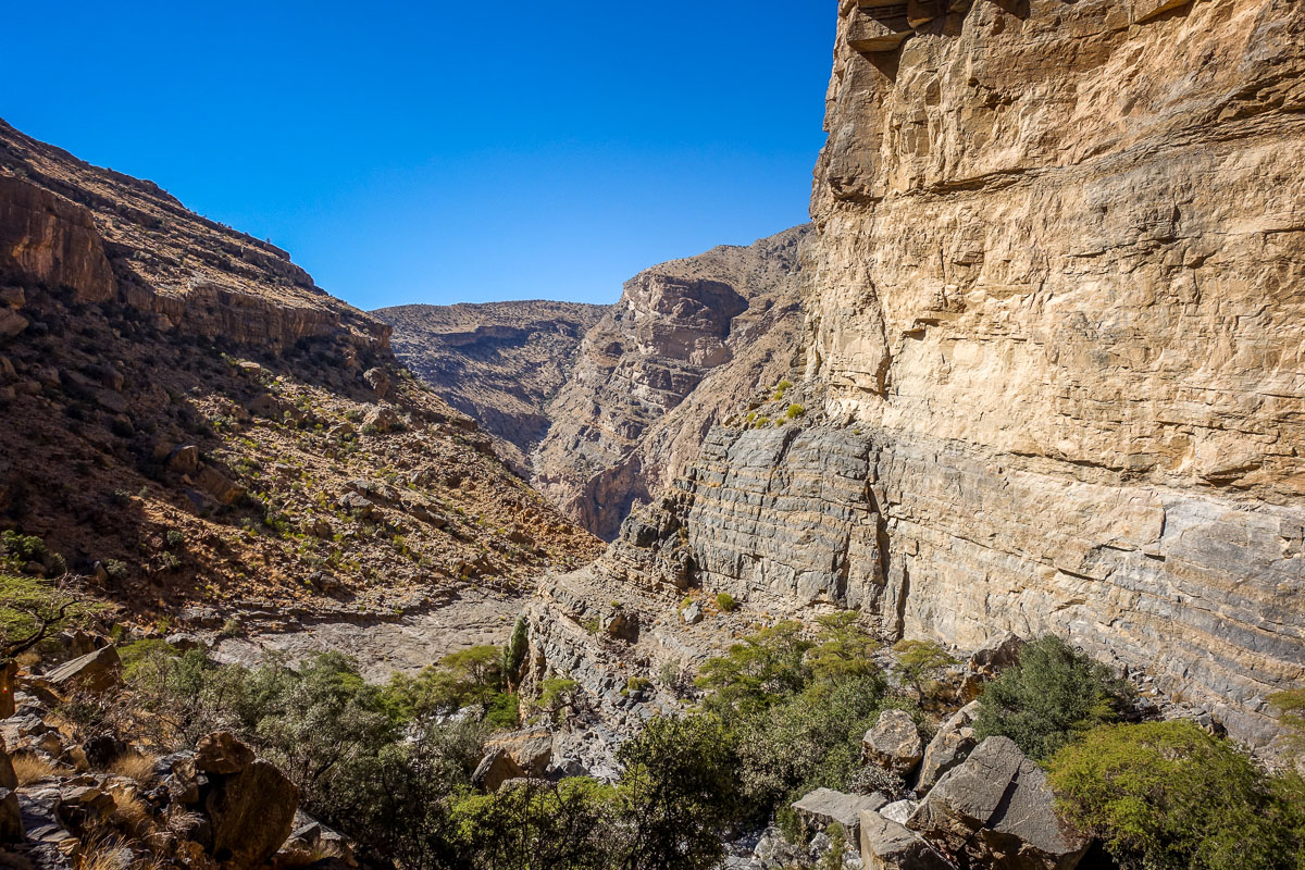 canyon hike view Alila Jabal Akhdar