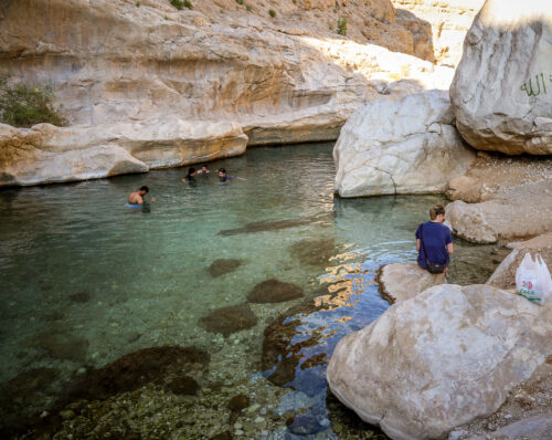 Wadi Bani Khalid swimmers