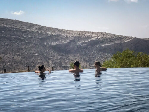 view from pool Alila Jabal Akhdar hotel