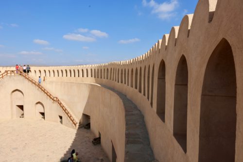 Nizwa fort rampart arches