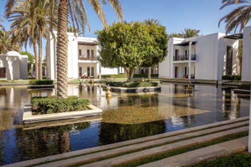 The Chedi Muscat reflecting pool