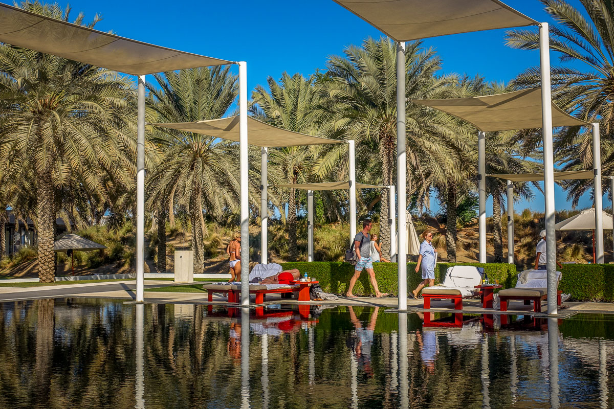 The Chedi Muscat pool setting