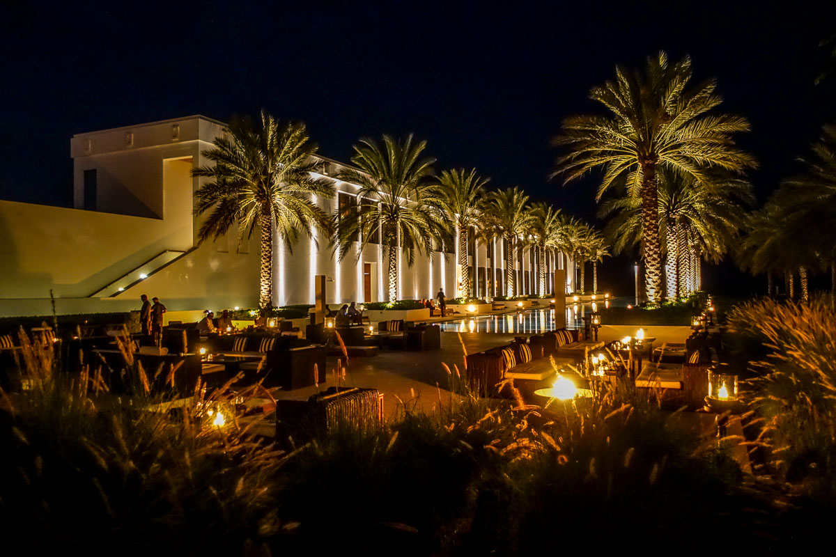 The Chedi Muscat fire pit restaurant