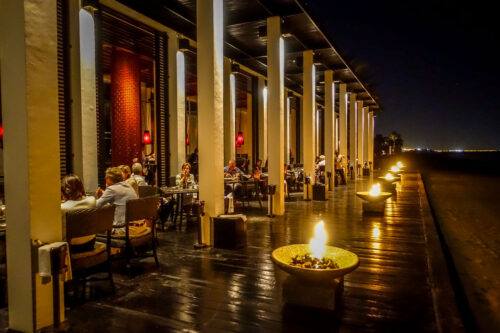 The Chedi Muscat The Beach Restaurant at night