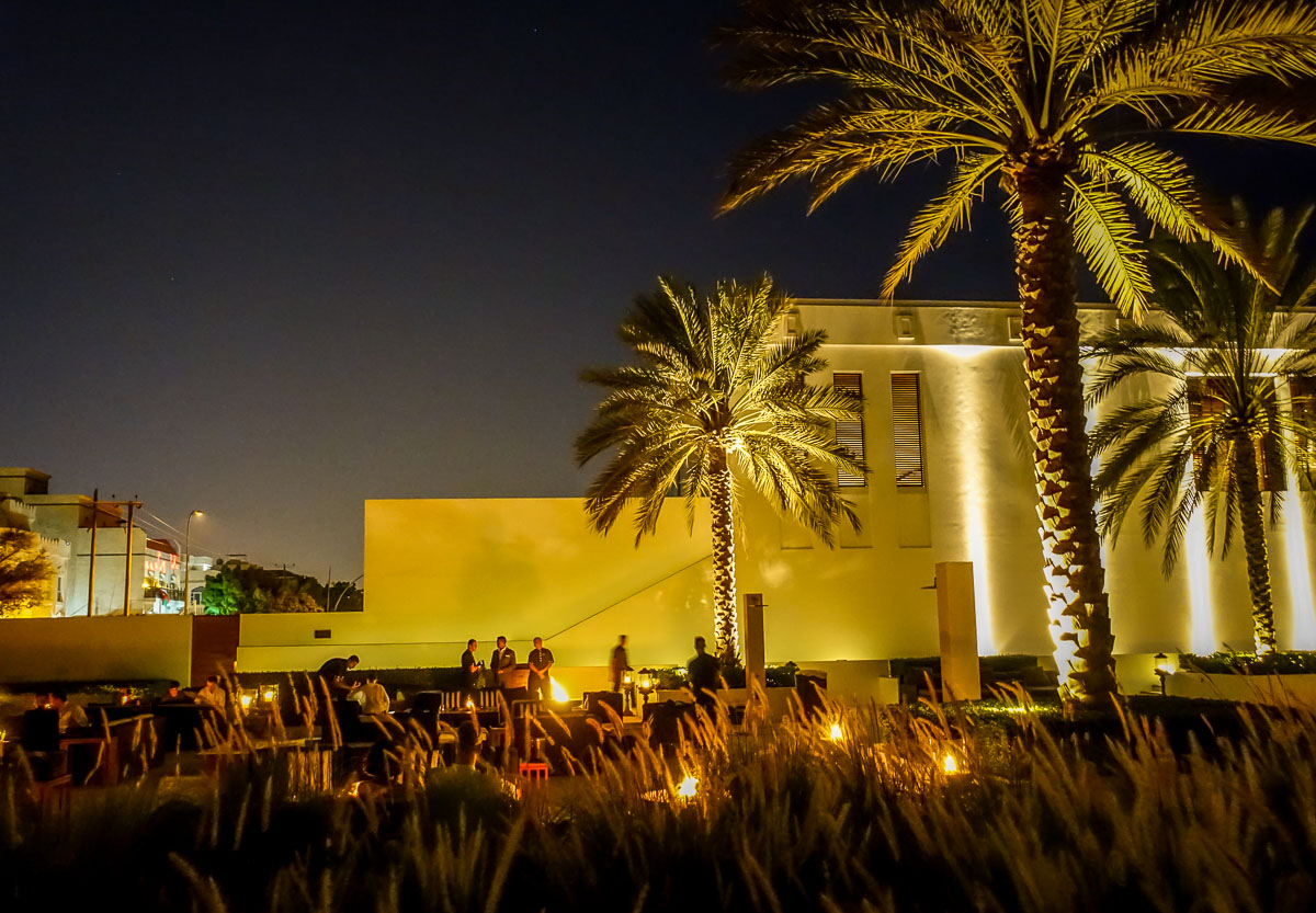 The Long Pool cabana restaurant Chedi Muscat