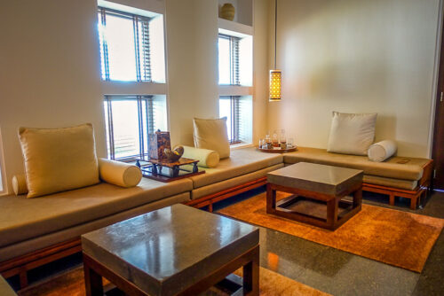 The Chedi Muscat suite sitting room view