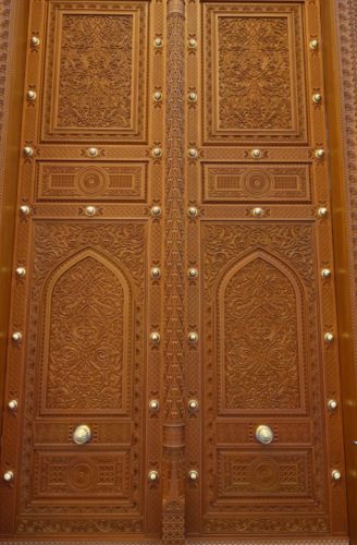 Sultan Qaboos Mosque carved door