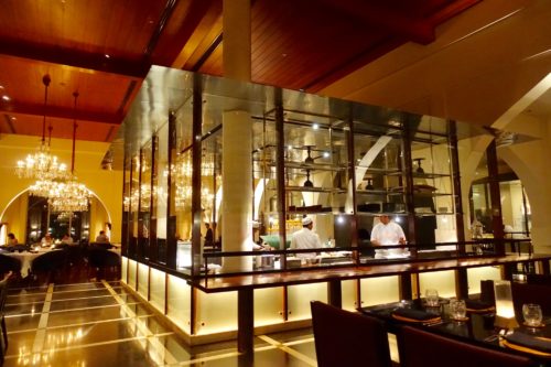 The Chedi Muscat glassed kitchen