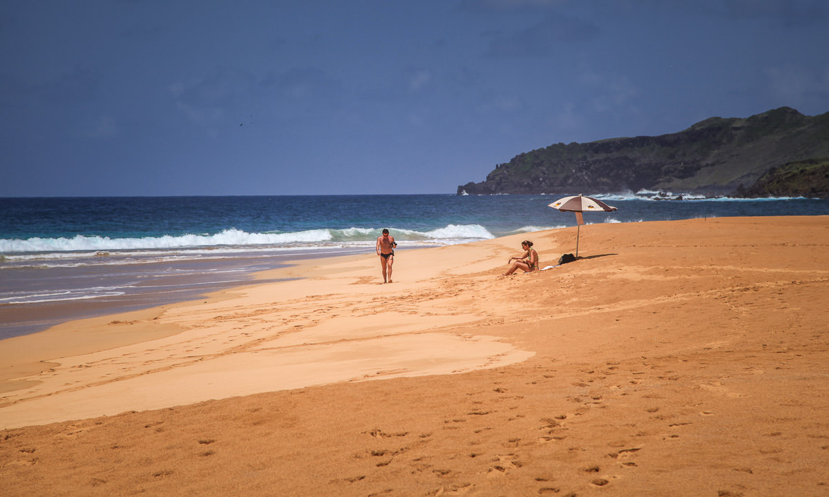 Praia do Leao sunbathers