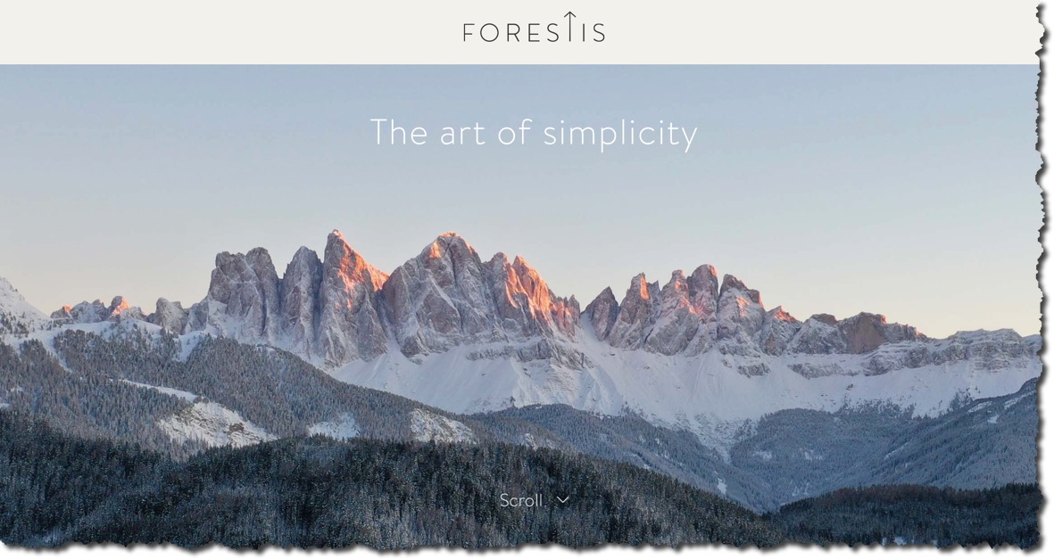 Forestis Dolomites website