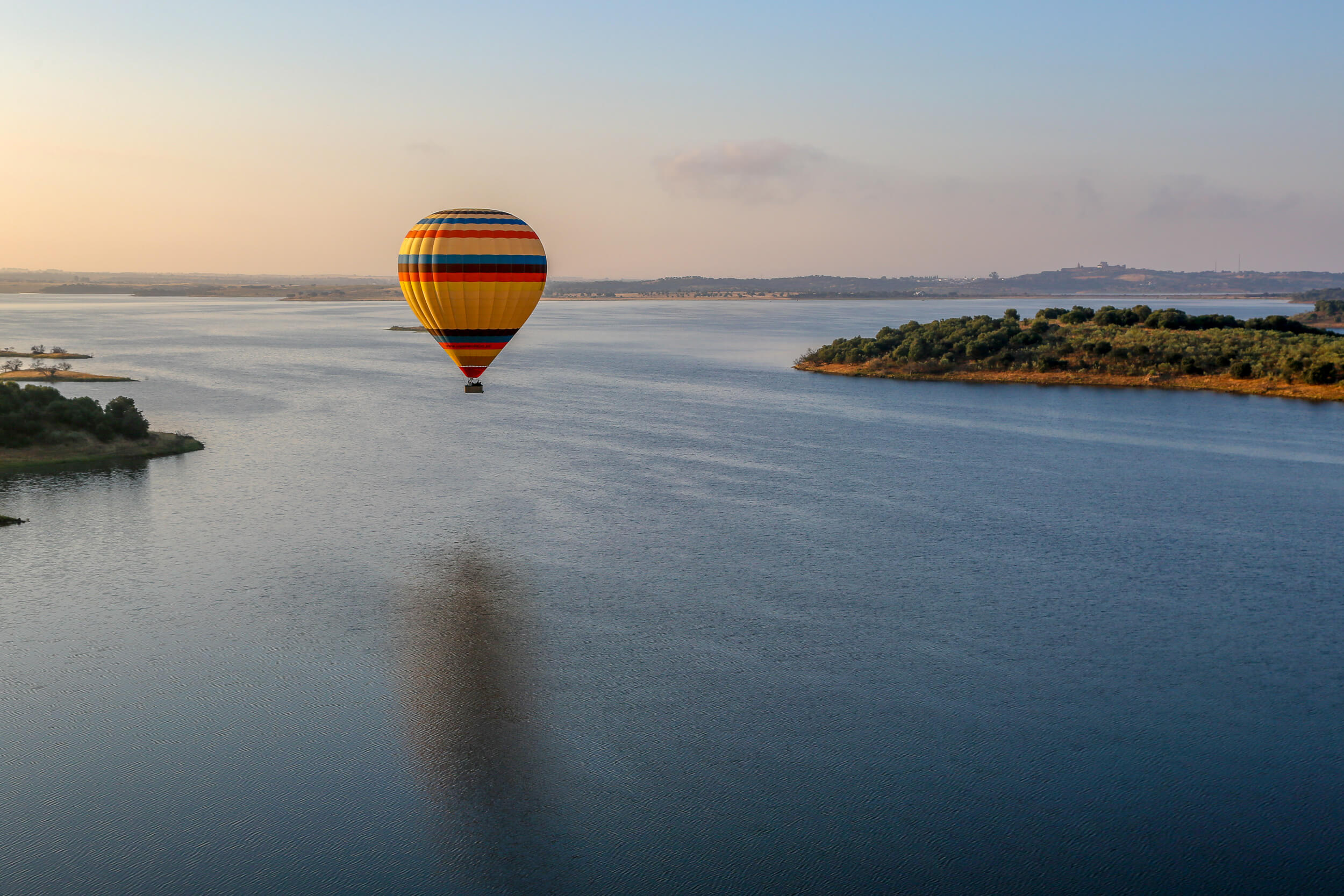 Balloon over Alqueva Reservoir