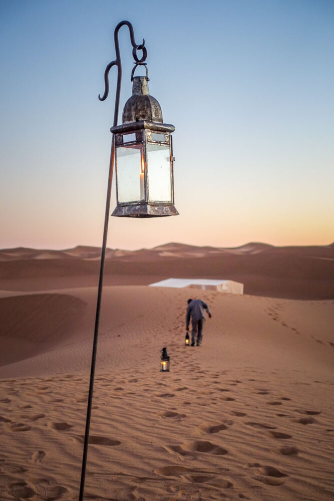 Dar Ahlam tent camp lantern path