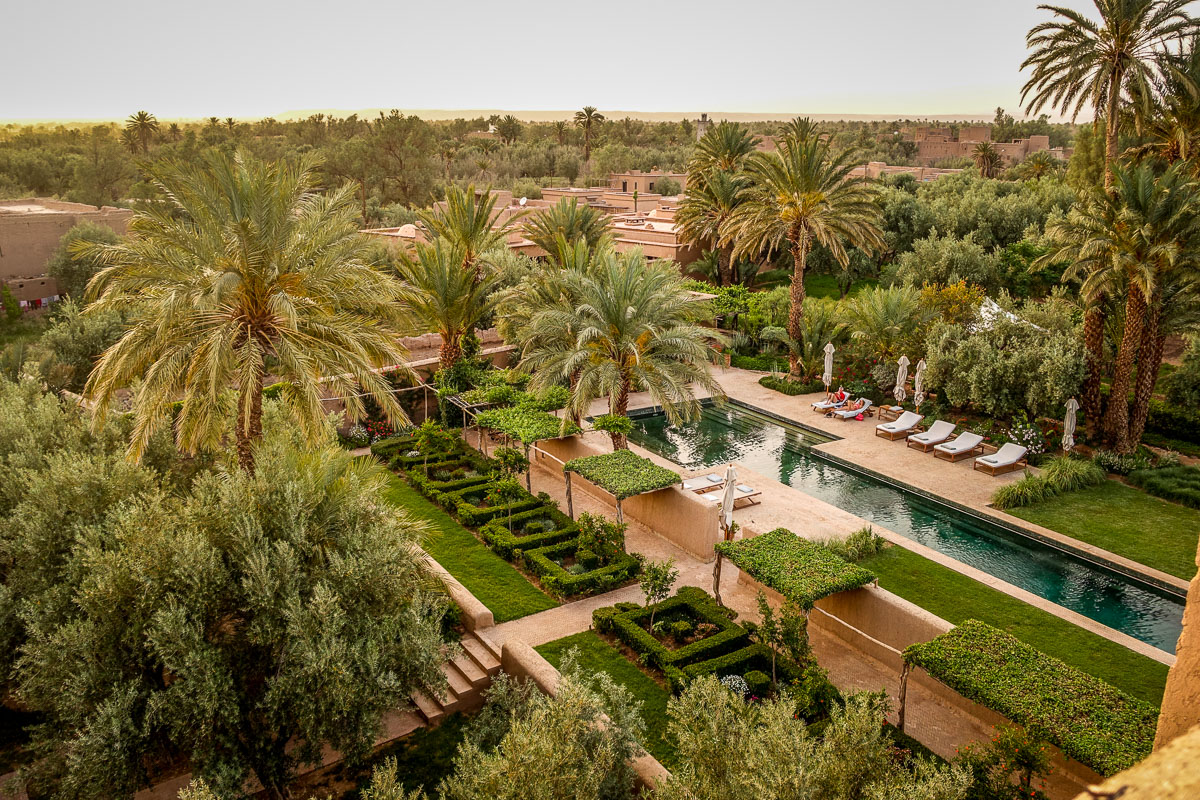 view of pool from roof Dar Ahlam