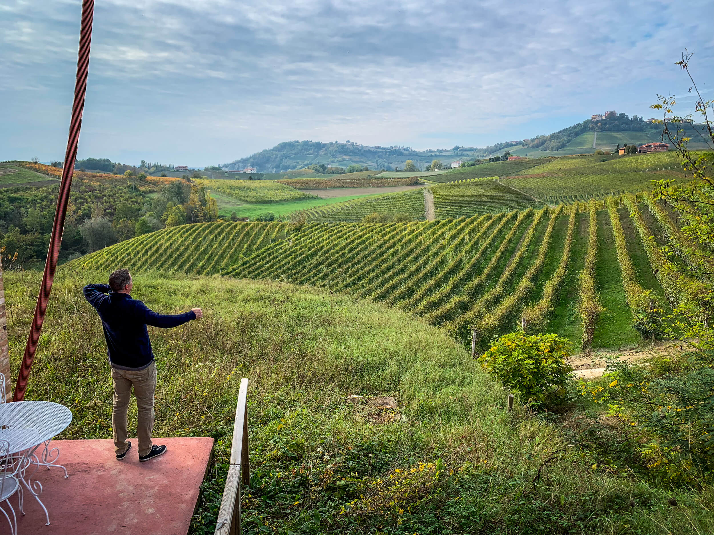 Overlooking Simone Scaletto vineyard