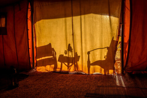 Dar Ahlam tent camp shadows