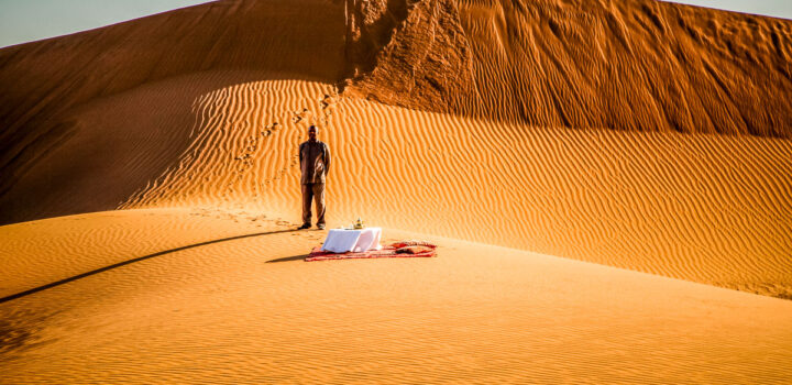 STAY IN YOUR OWN PRIVATE TENT CAMP IN THE DUNES OF THE SAHARA