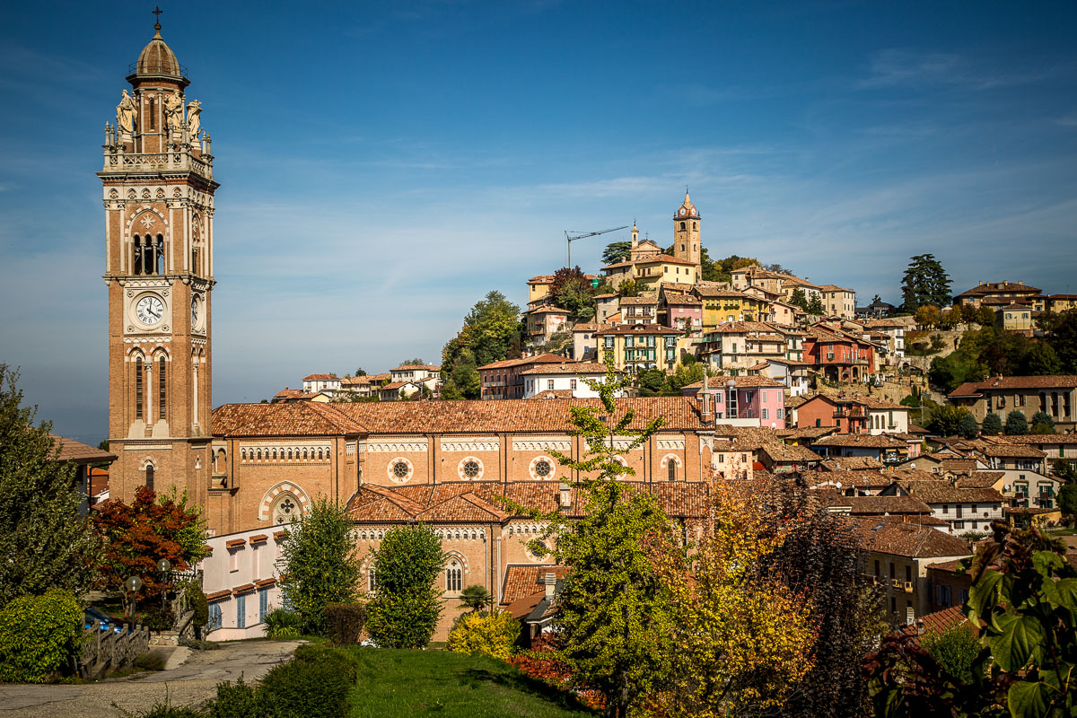 view of cathedral Monforte d'Alba
