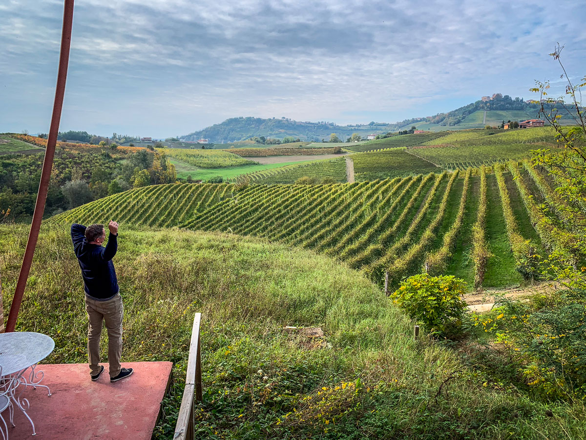 overlooking Simone Scaletta vineyards