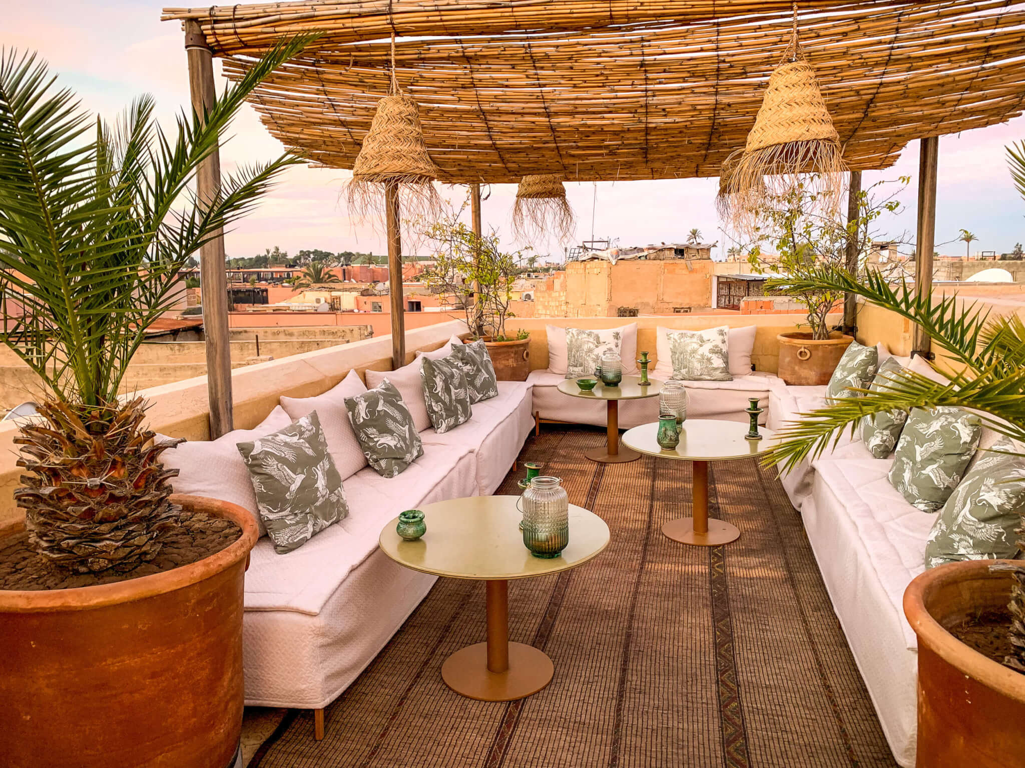 Riad 72 Marrakech rooftop lounge