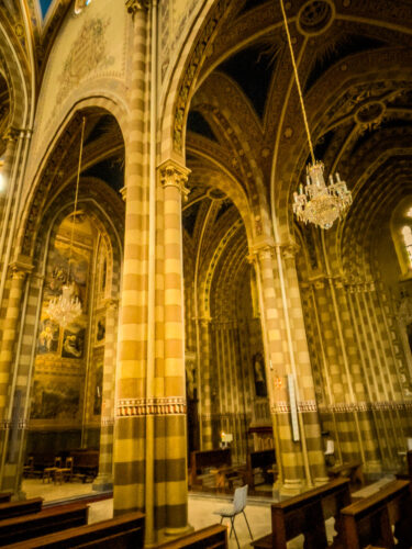 arches in Cathedral Monforte d'Alba